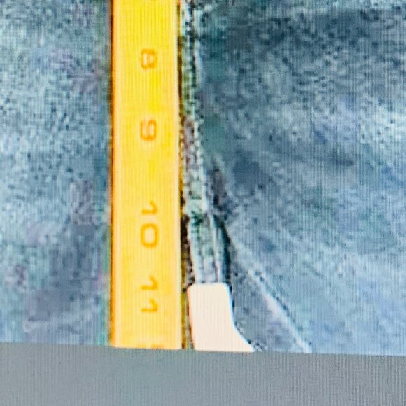 AMO Jeans BABE Button Fly Cropped Raw Hem Denim Blue Cotton Stretch Women's 26 - Picture 9 of 15